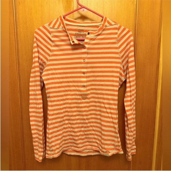 Patagonia Tops - Patagonia Pink Grey Striped Wool Blend Henley Layering Top